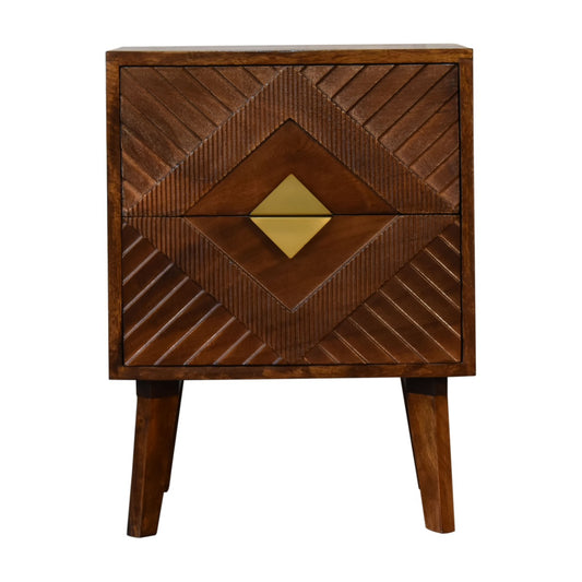 Dark wood Alma Bedside Table 