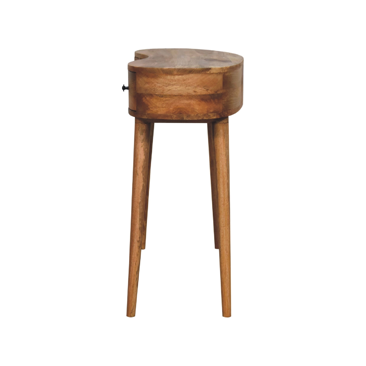 Eichenholz-Schreibtisch mit 2 Schubladen in Wellenform