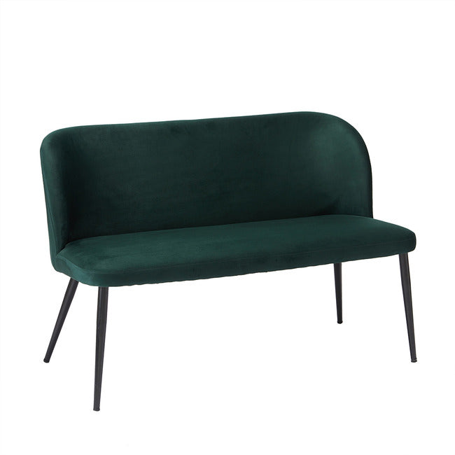 Green Velvet Dining Bench