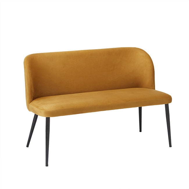 Mustard Velvet Dining Bench