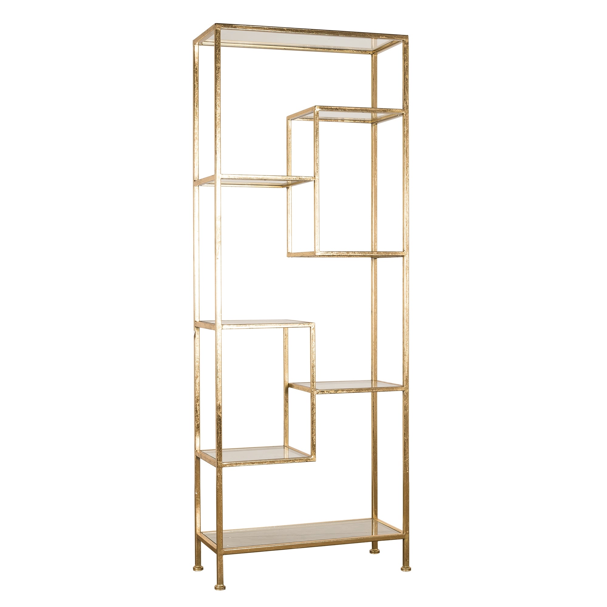 Gold Gilt Leaf Display Unit Shelving Bookcase – Lush Home Interiors