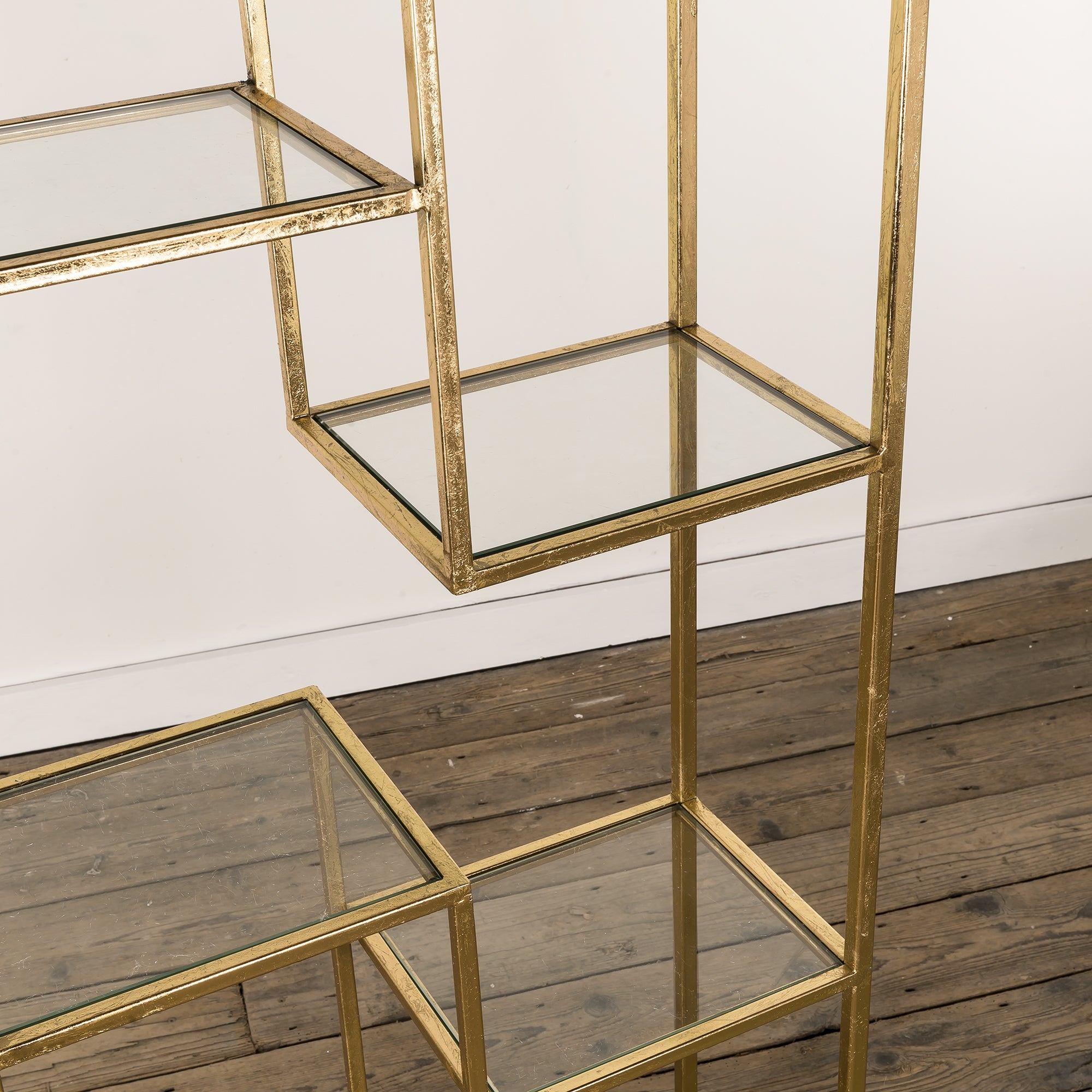 Gold Gilt Leaf Display Unit Shelving Bookcase – Lush Home Interiors