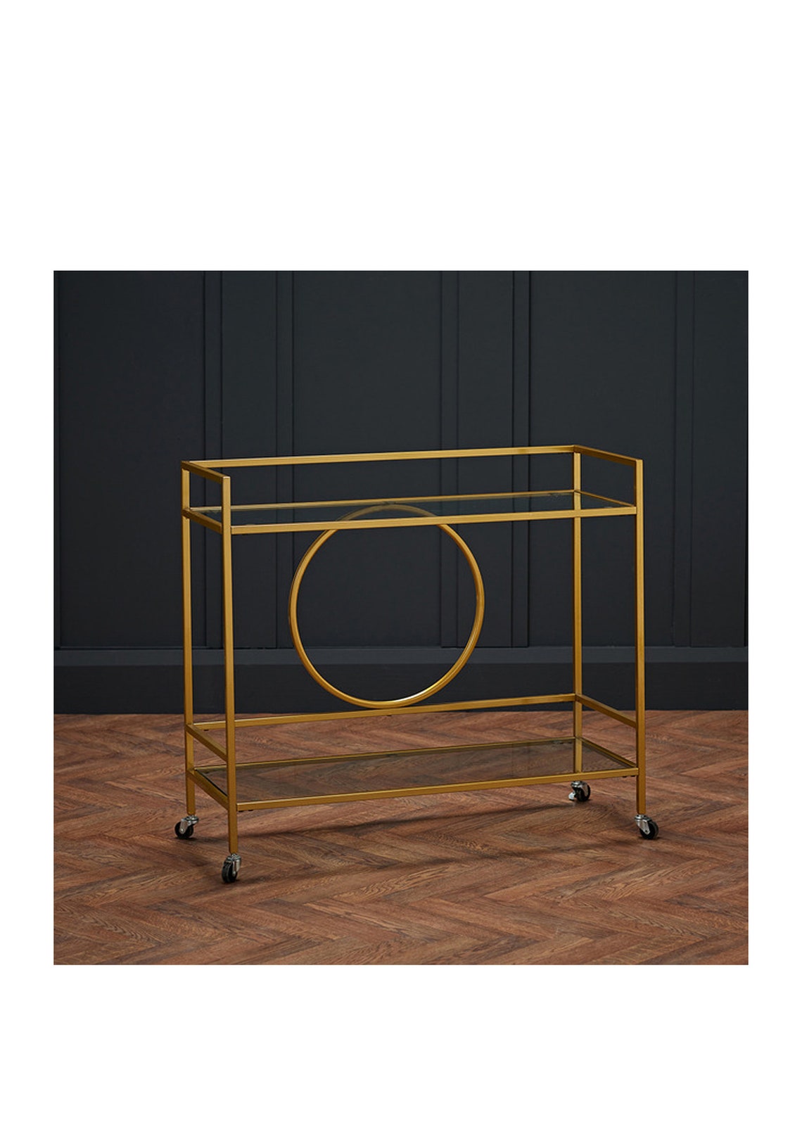 Glamourous gold finish Drinks Trolley