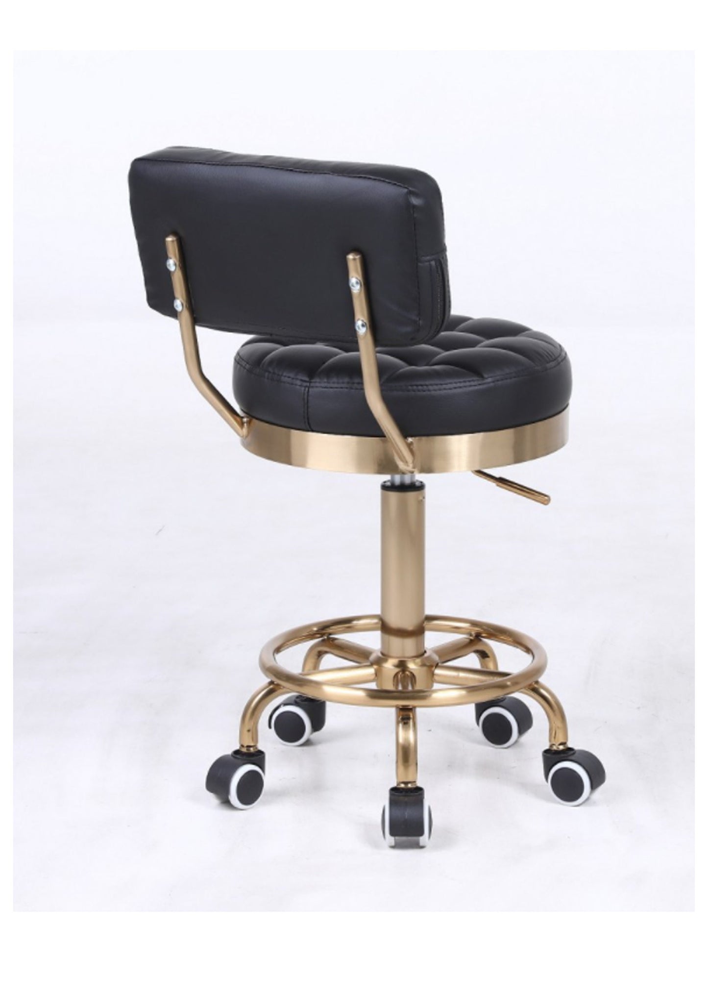 Beautiful & stylish Designer adjustable swivel office/desk hairdresser chair with gold base 3 Colours