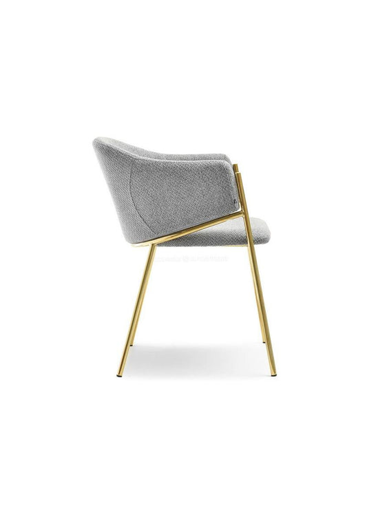 NEW Beautiful Elegant Designer Gold and Grey Dining Office Desk Chair