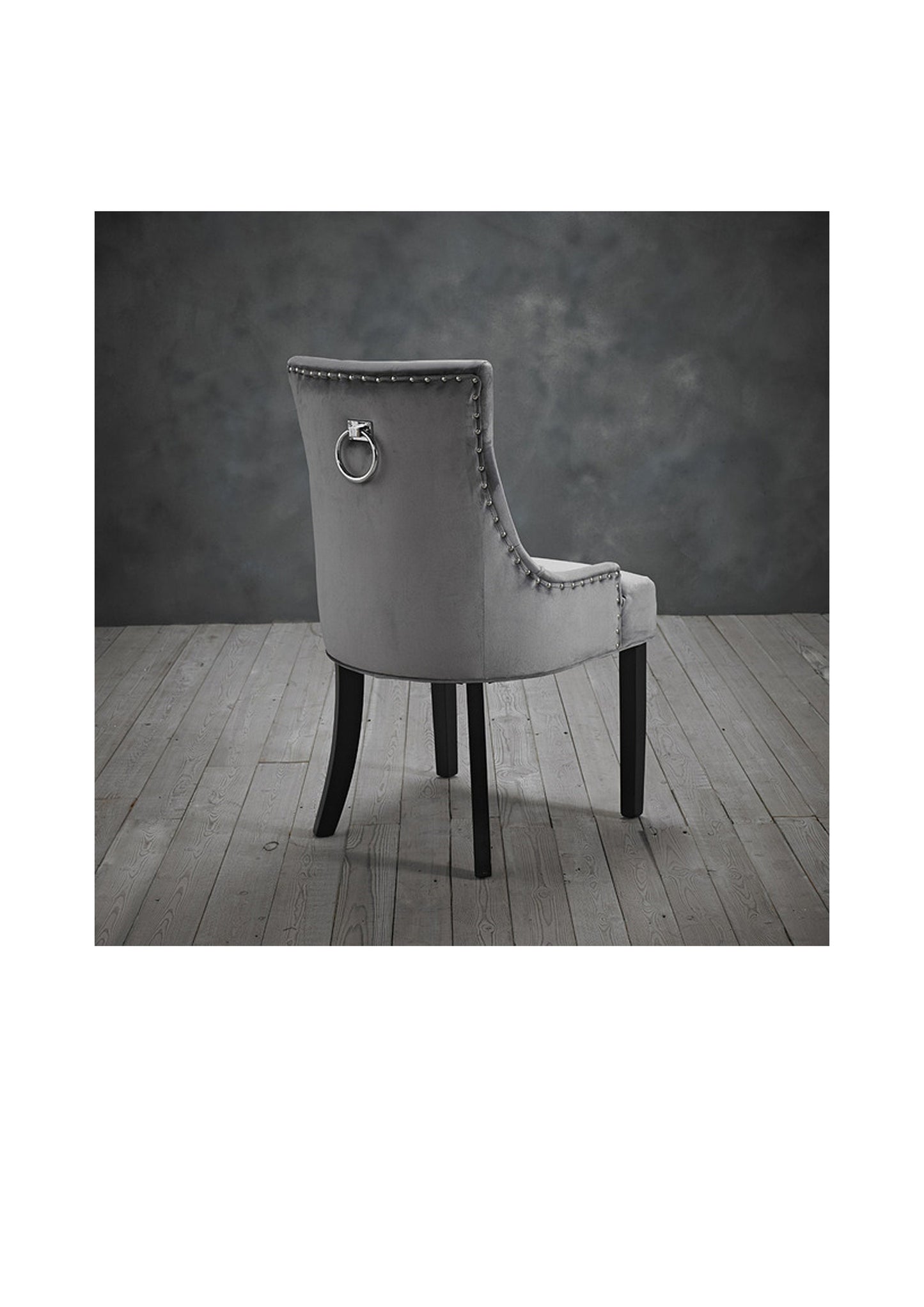 NEW Luxury Stylish Dining Velvet Buttoned chair with silver studs  - Pack of 2 -  Blue / Beige / Grey
