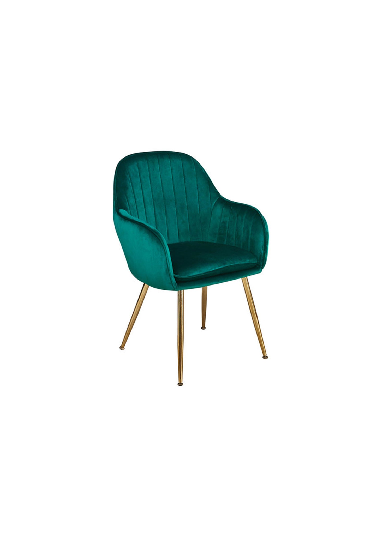 NEW Luxury Stylish Dining Office Desk Velvet Chair with gold legs  - Pack of 2 -  Yellow / Green/ Blue