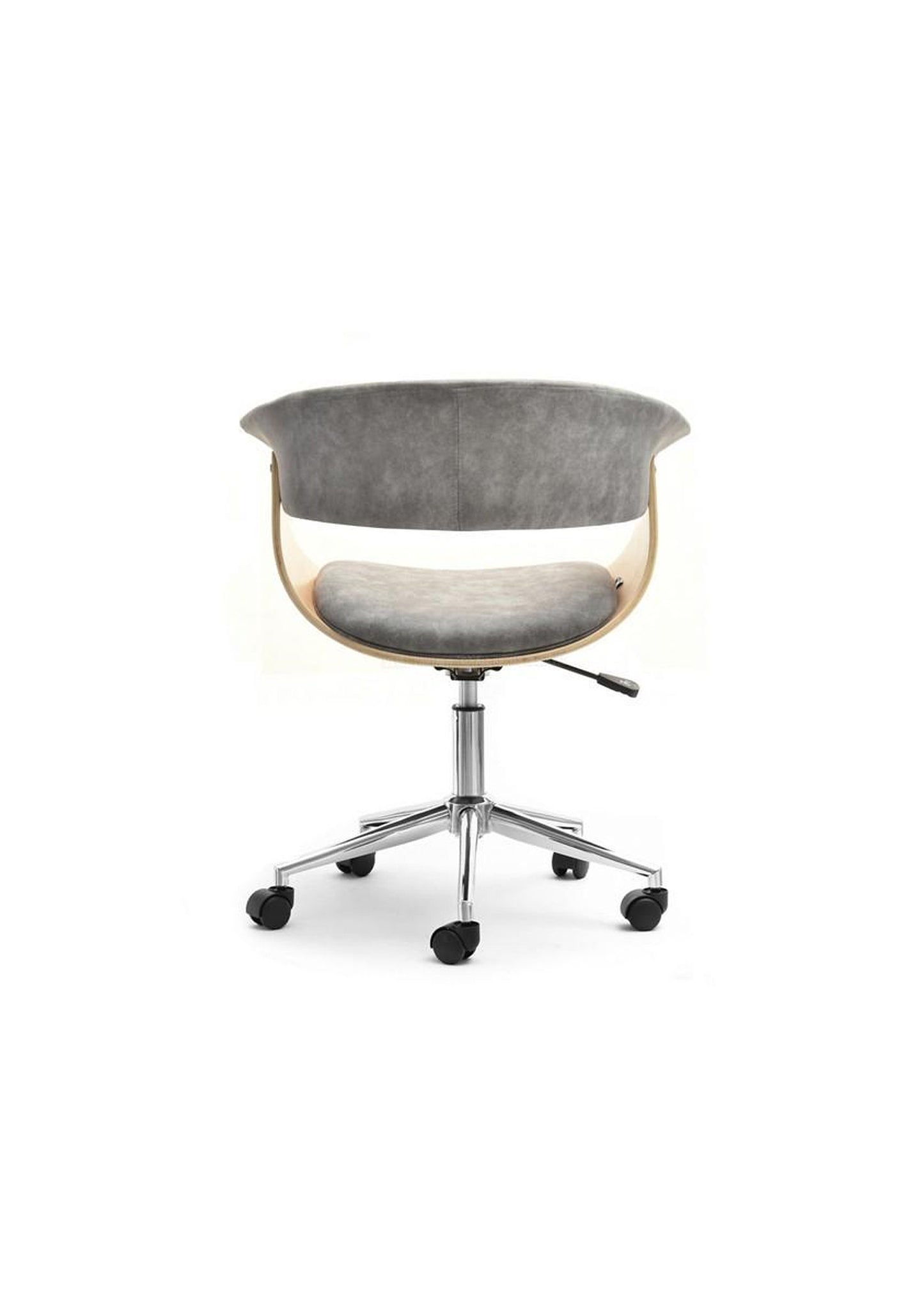 NEW RETRO Style Adjustable Swivel office desk chair grey and pine wood