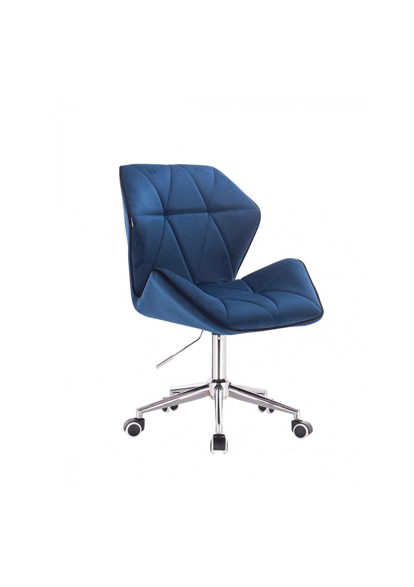NEW Designer adjustable Higher Back swivel office/desk chair with silver base in velvet  Green/ Black / Grey / Blue