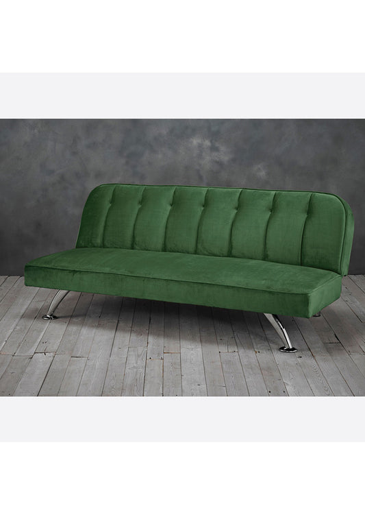 Beautiful, modern, scandi , retro Velvet Sofa bed - choose from Green, Grey, Pink, Orange