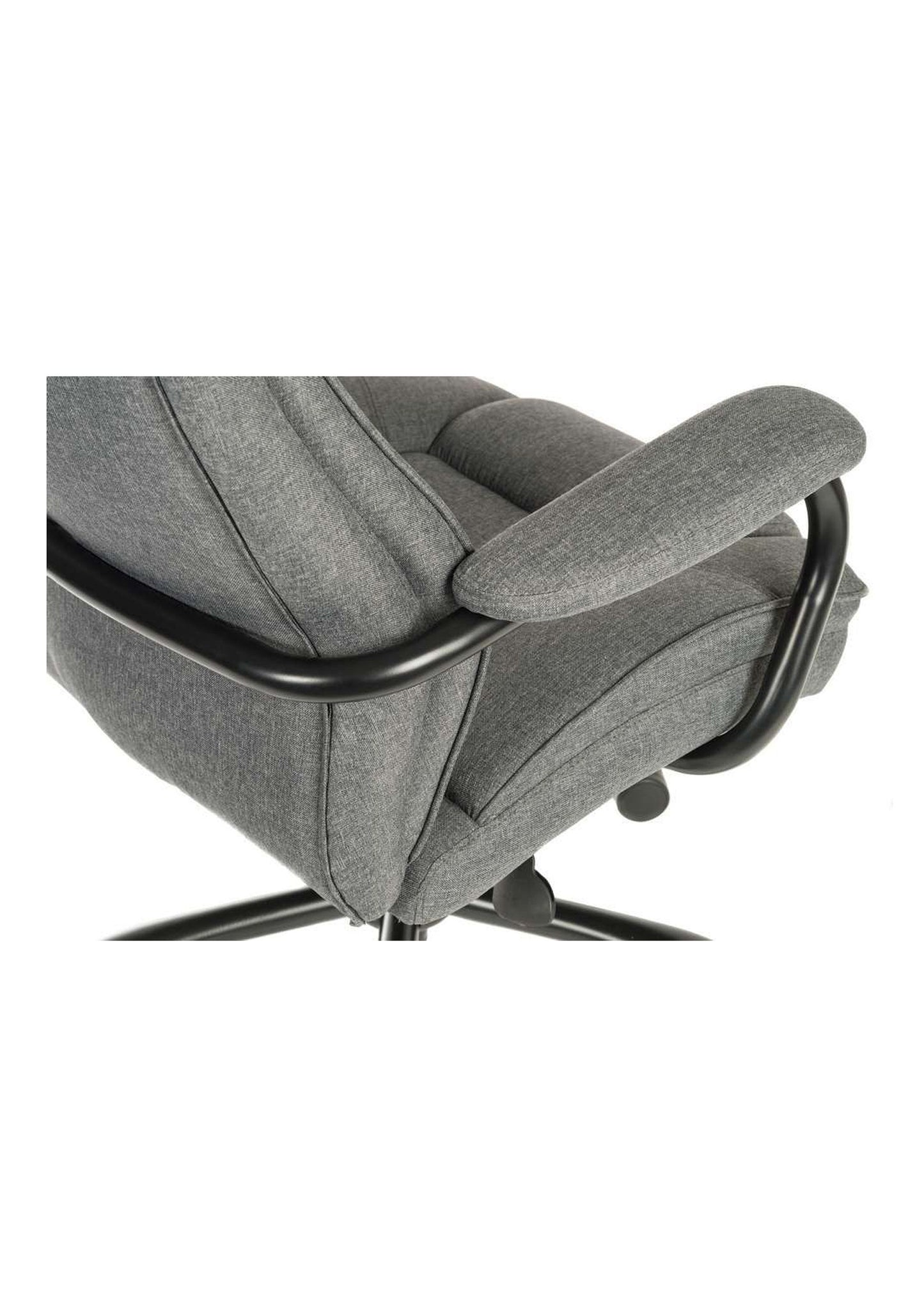 NEW Designer Executive adjustable swivel office/desk chair grey fabric Reclining function with tilt tension