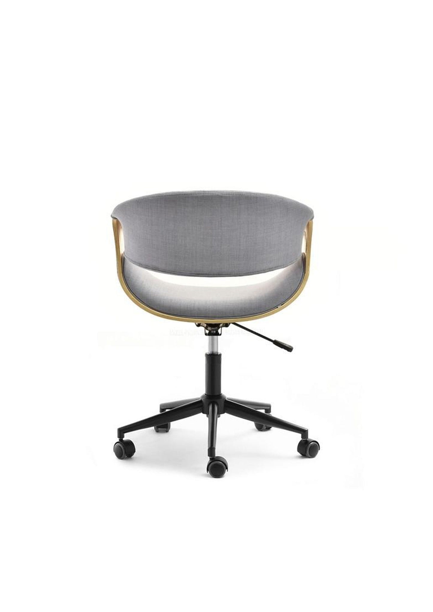 NEW RETRO Style Adjustable Swivel office desk chair grey and pine wood BLACK Base