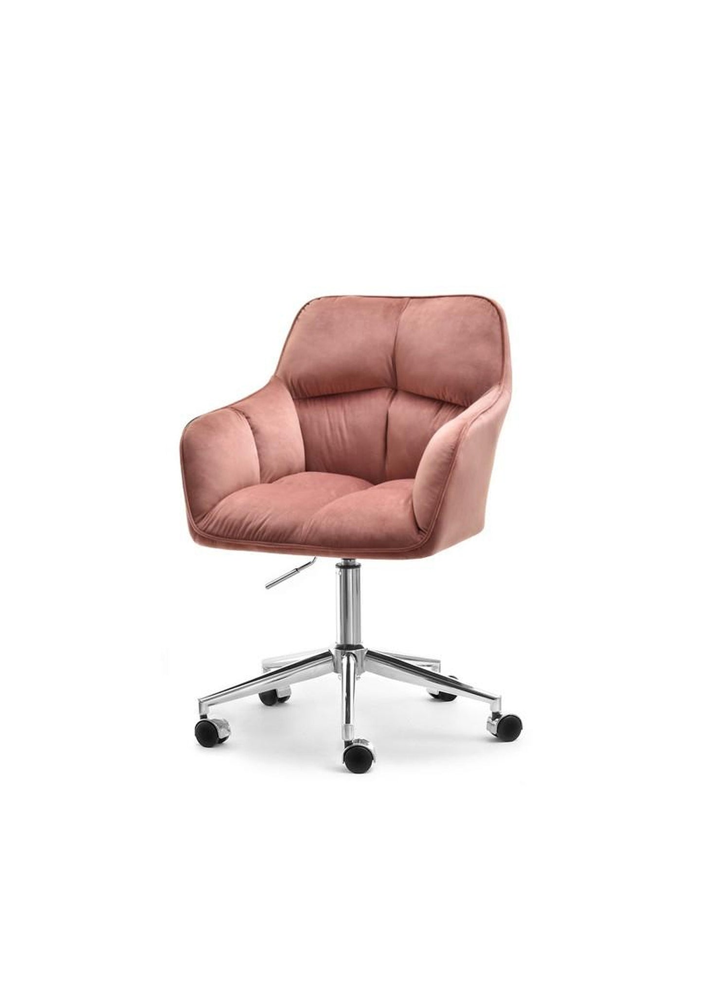 Designer velvet adjustable armchair office/desk chair with  swivel base in ink Blue / Green/ Beige / Pink/ Grey