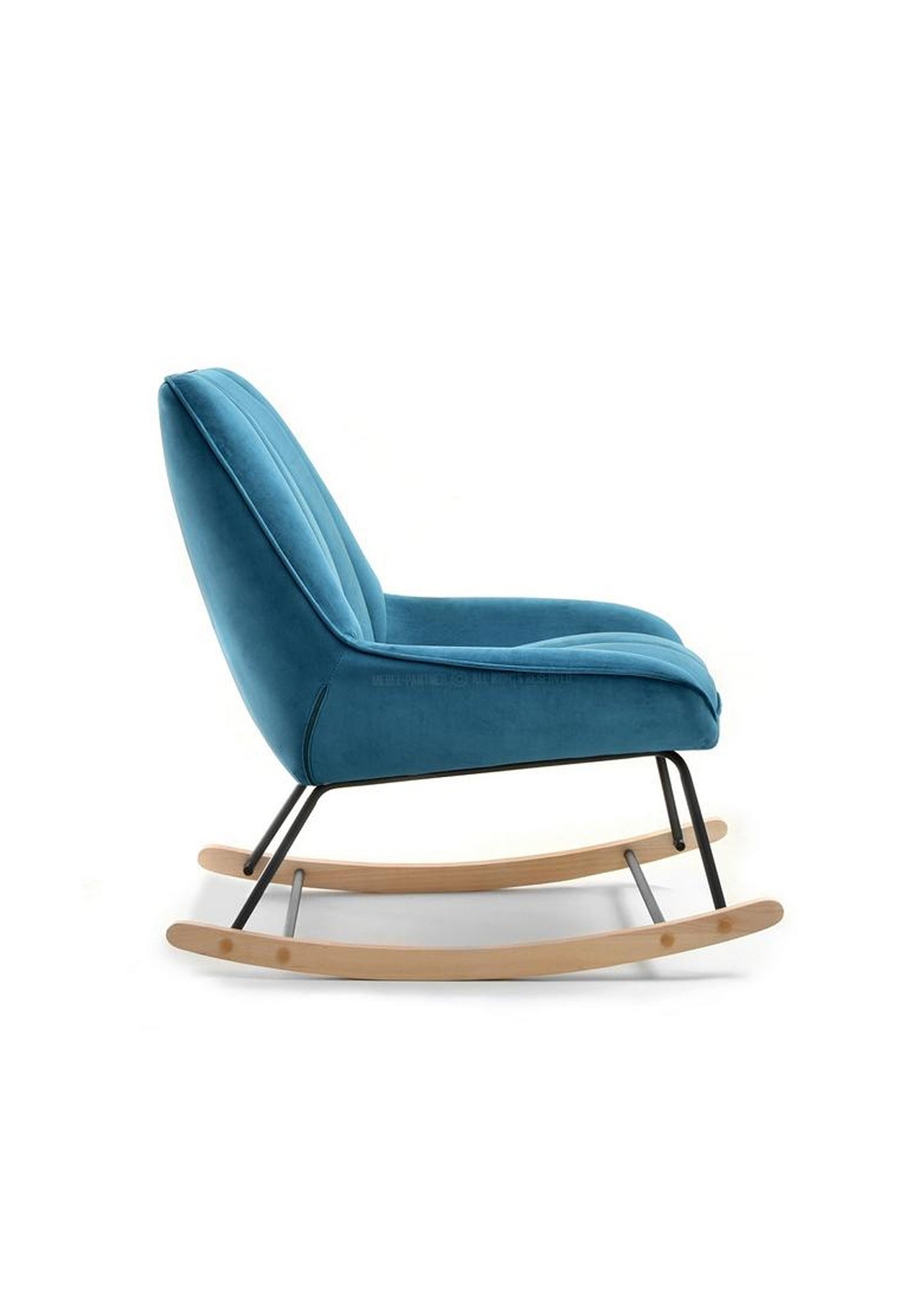 Designer velvet rocking chair / rocking armchair, nursery , living room chair in Green/ Blue/ Grey / Pink