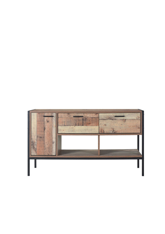 Industrial Style Distressed Oak Effect TV Unit