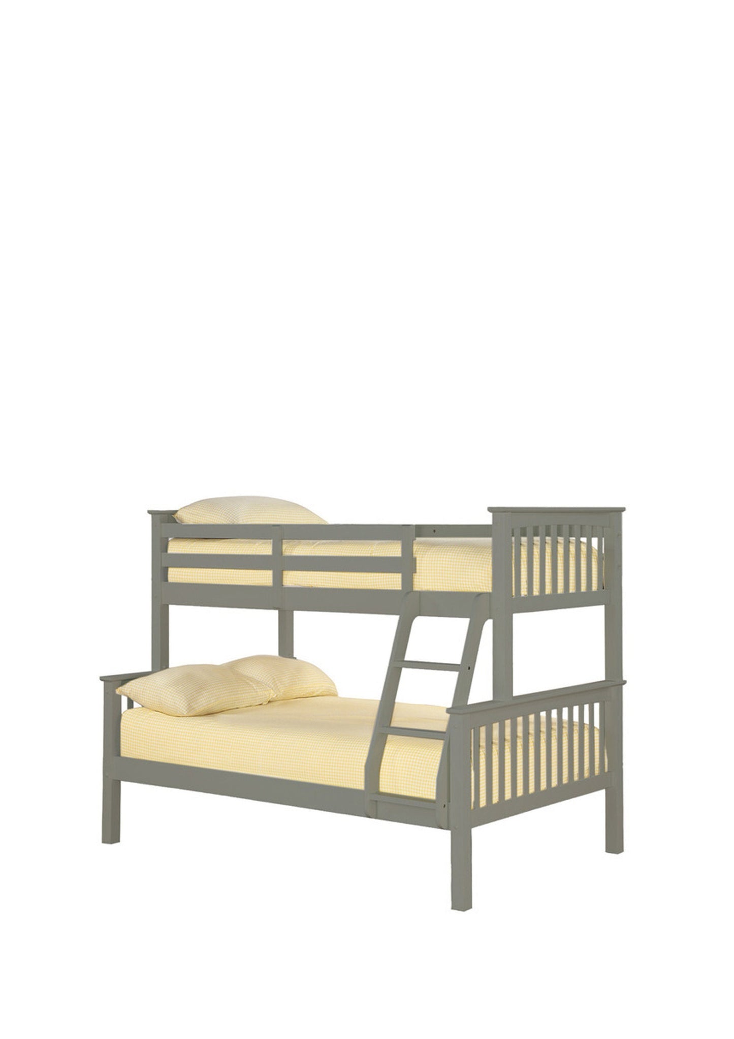 Wood Trio Bunk Bed Triple Sleeper in Grey or White