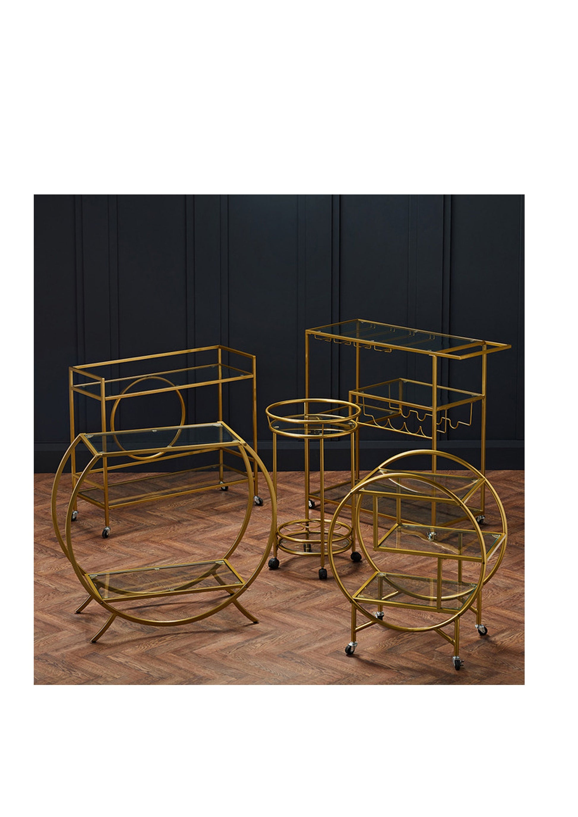 Gold drinks trolley