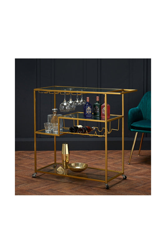 Gold drinks trolley