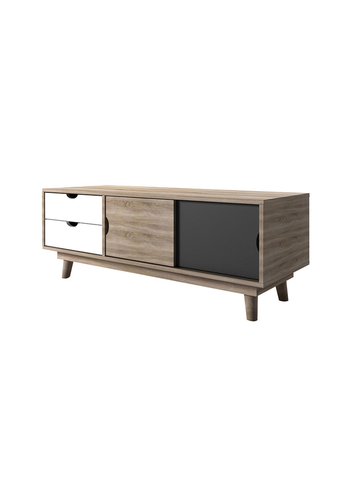 Scandi Style Modern Tv Media Unit - Multicolour