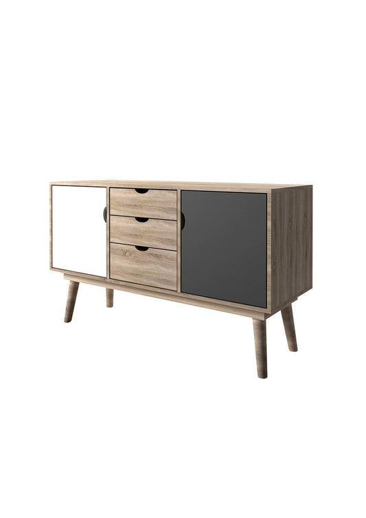 Sideboard im Scandi-Stil - Eichenoptik mit