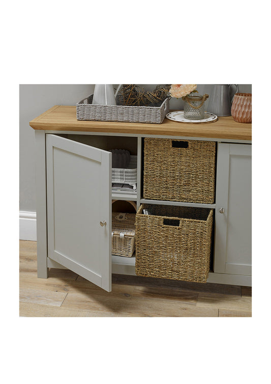 Oak Finish Cottage/ Traditional Style Sideboard Grey or Cream