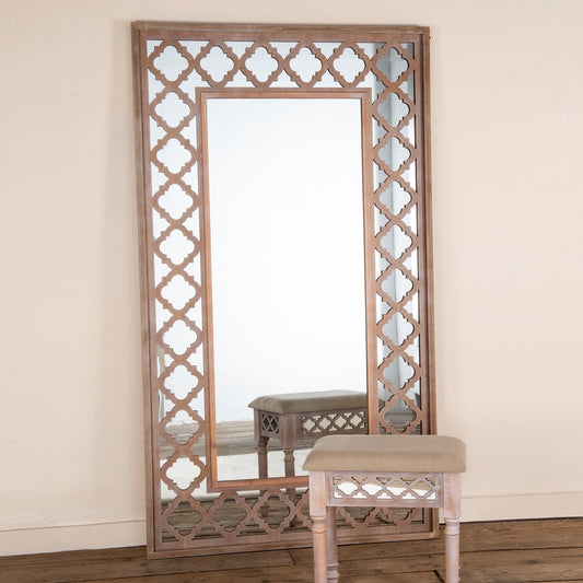 Beautiful Country Style Rustic Lattice Large Mirror