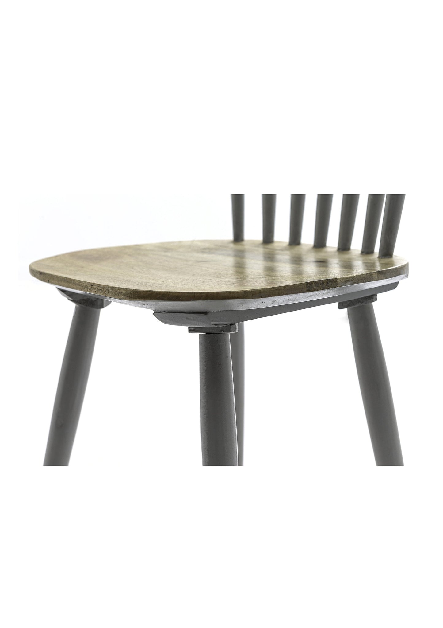 Mango Wood Scandi Grey Dining Chair