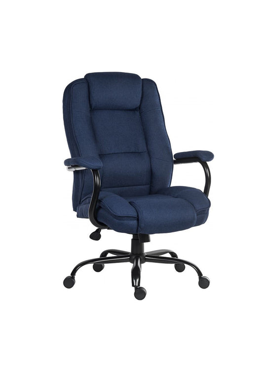 Heavy duty ink blue fabric executive chair