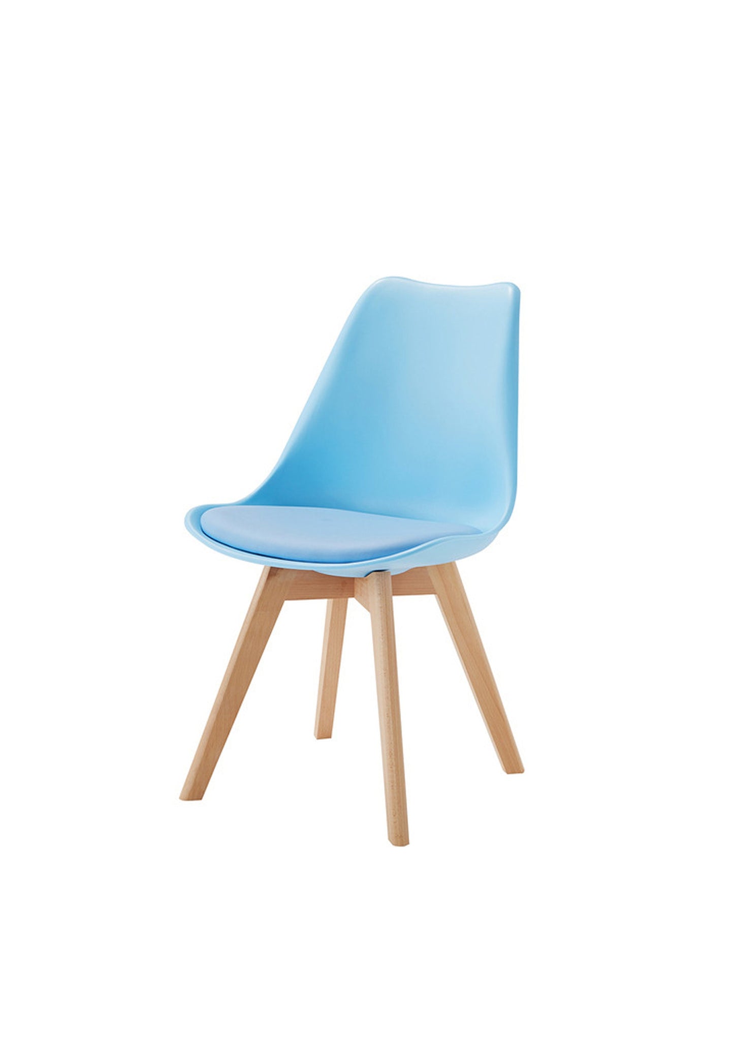 Stylish padded seat PAIR of dining chairs available in Pink, Blue, Aqua and Putty