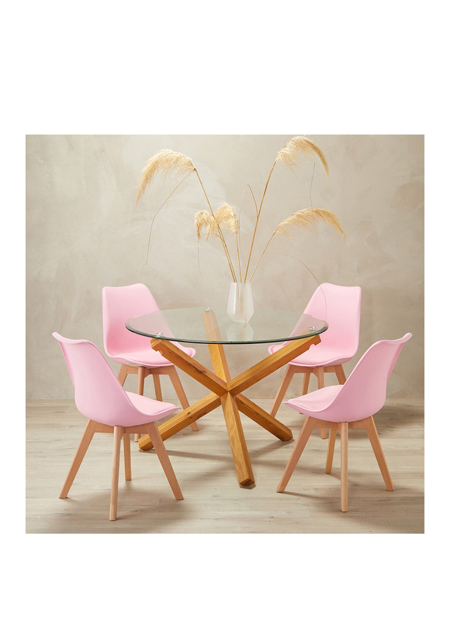 Stylish padded seat PAIR of dining chairs available in Pink, Blue, Aqua and Putty