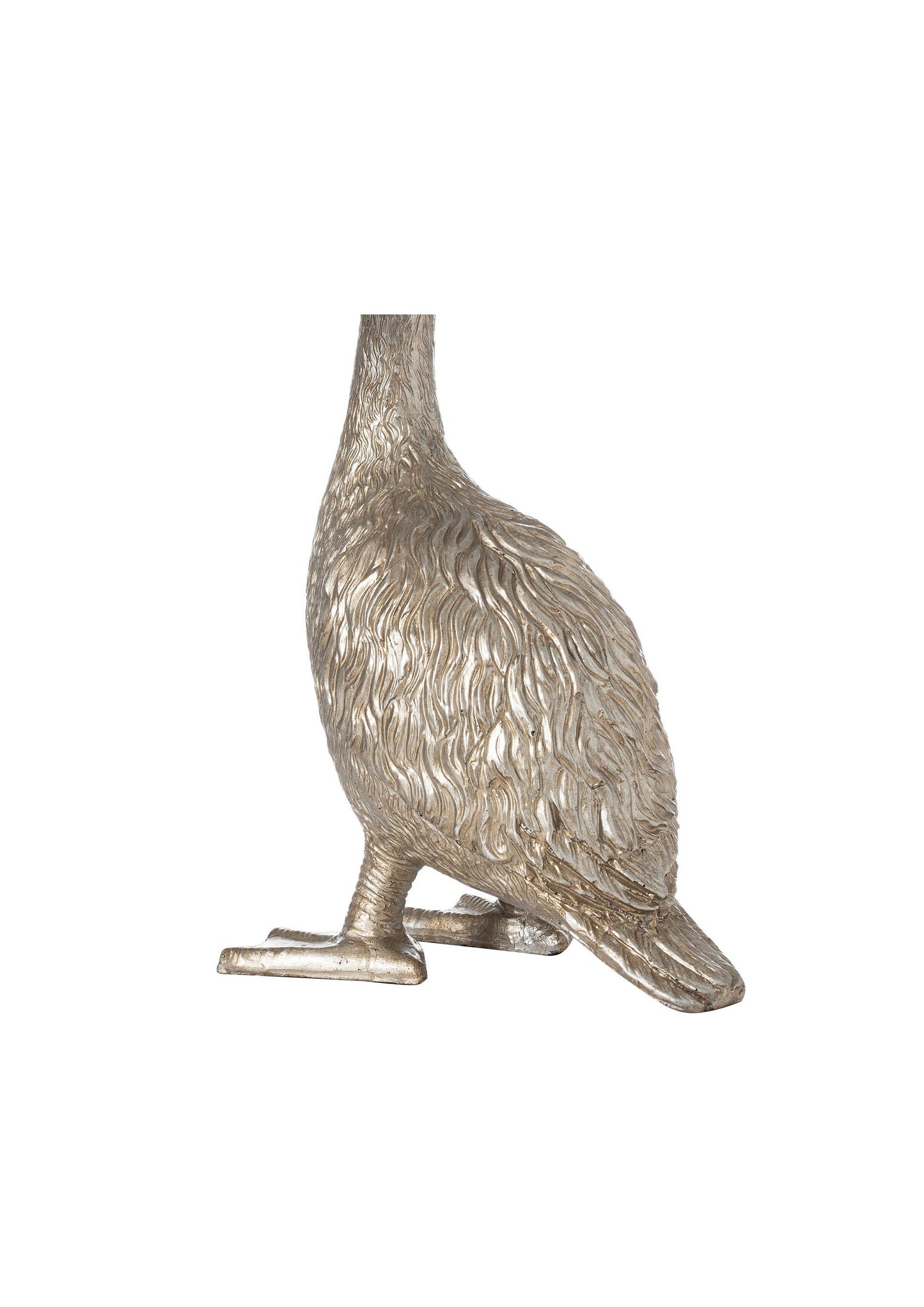 Goose Silver Table Lamp With Grey Velvet Shade