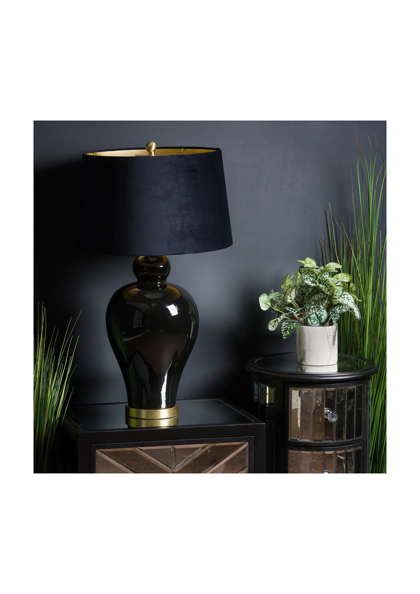 Luxury Black Ceramic Table Lamp