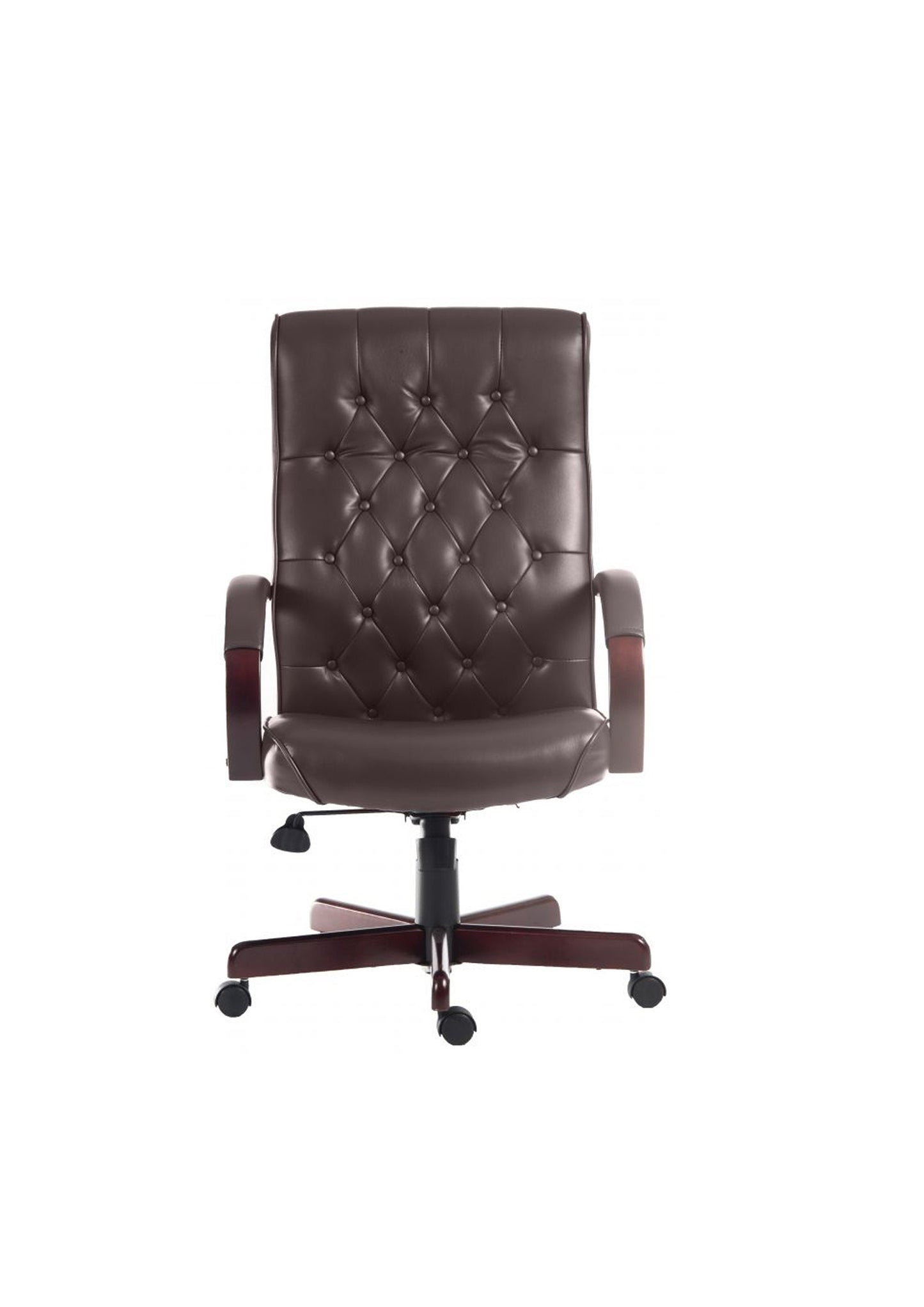Traditional bonded leather faced executive armchair in Brown, Burgundy, Green