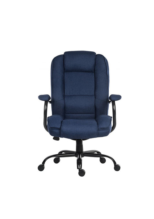 Heavy duty ink blue fabric executive chair