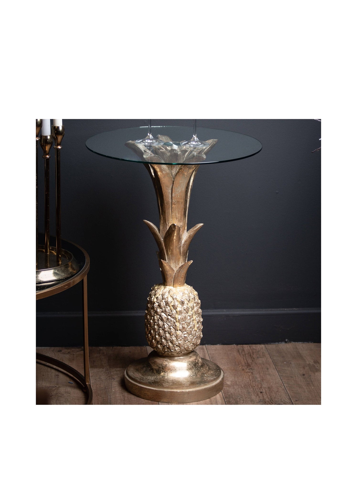 Gold Pineapple Side Table Pre Order for late February