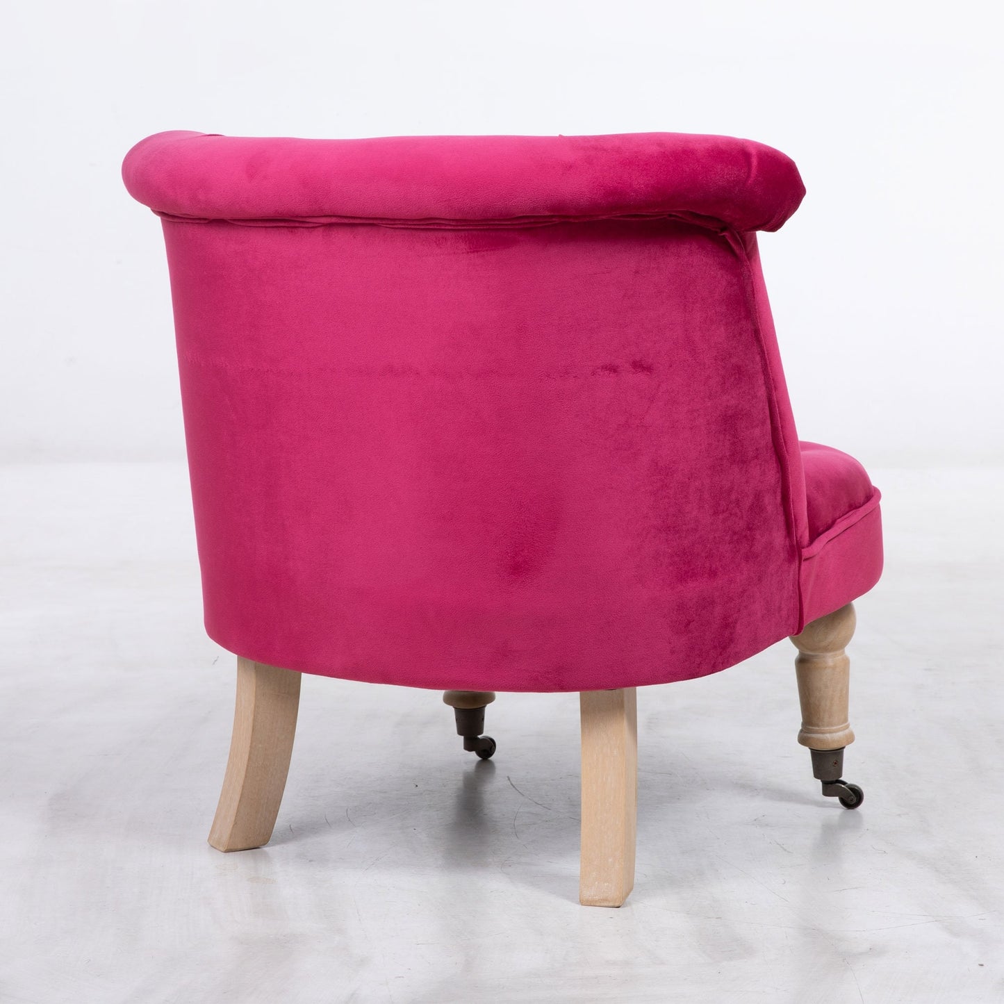 Raspberry Pink Cocktail Chair With Oak Legs