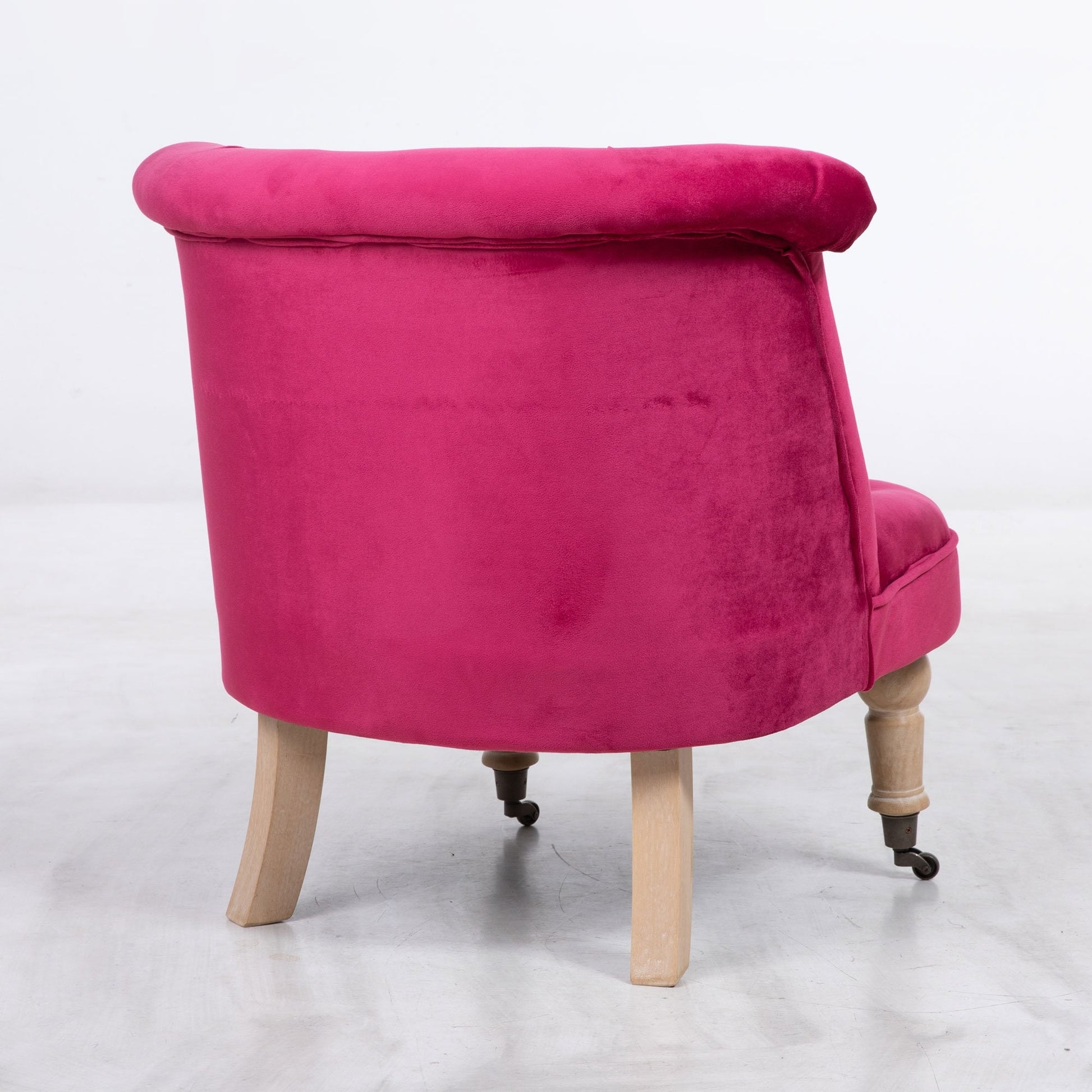 Raspberry Rounded Chairs Raspberry Pink Cocktail Chair With Oak Legs – Lush Home Interiors