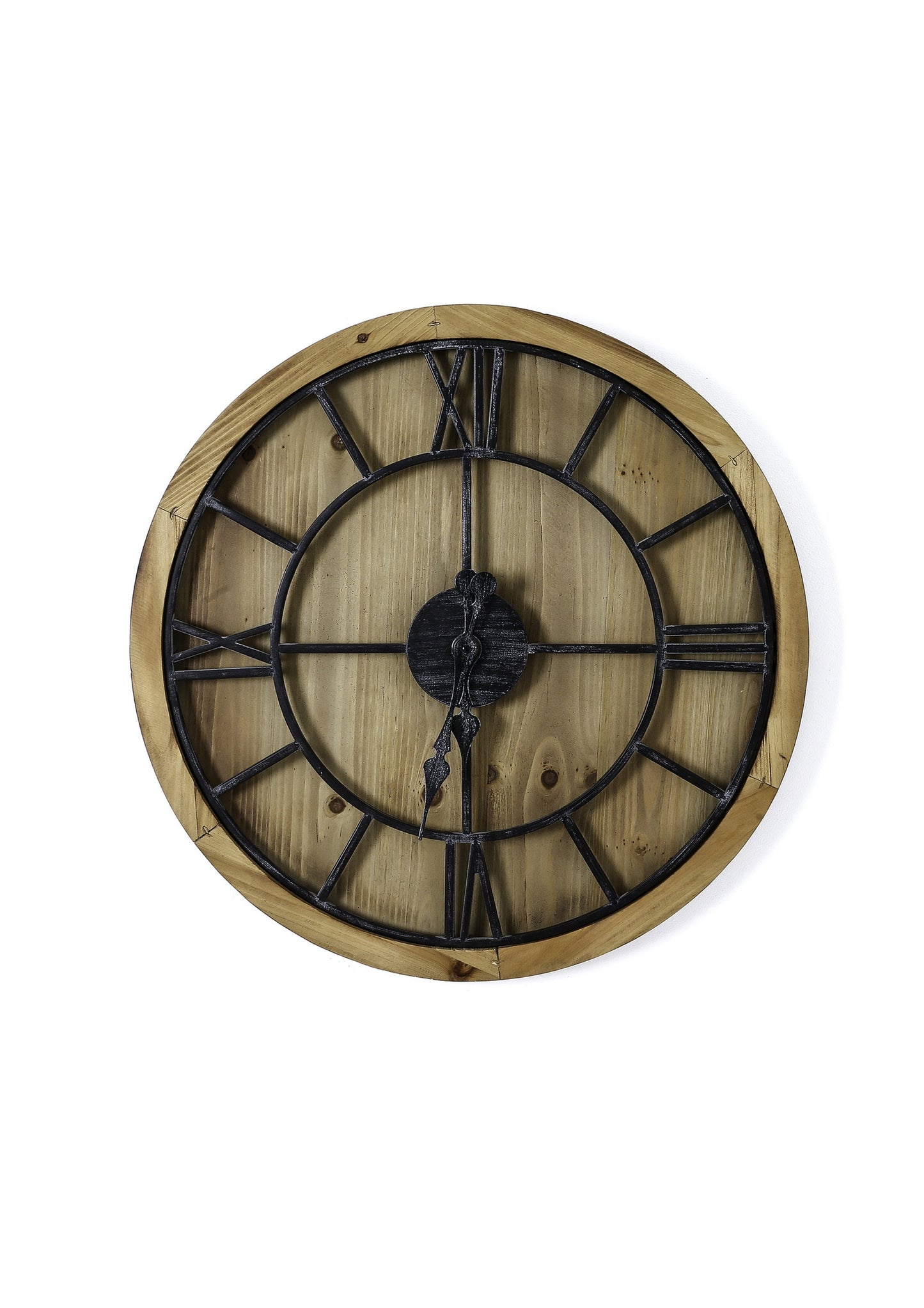 Large Wooden Wall Clock dia 60cm