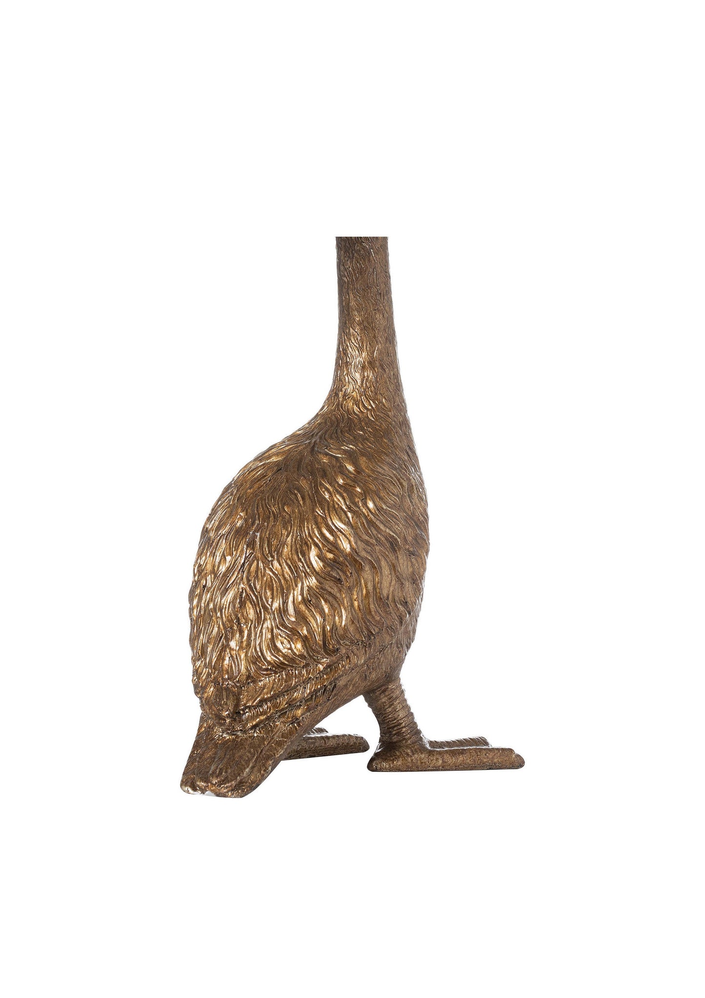 Quirky Animal Goose Gold Table Lamp With Emerald Velvet Shade