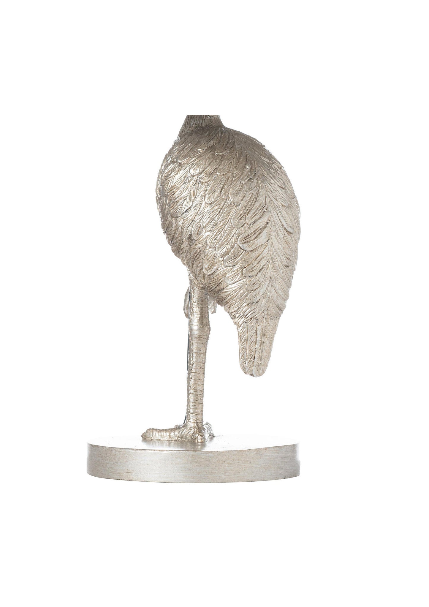 Quirky Animal Flamingo Silver Table Lamp With Grey Shade