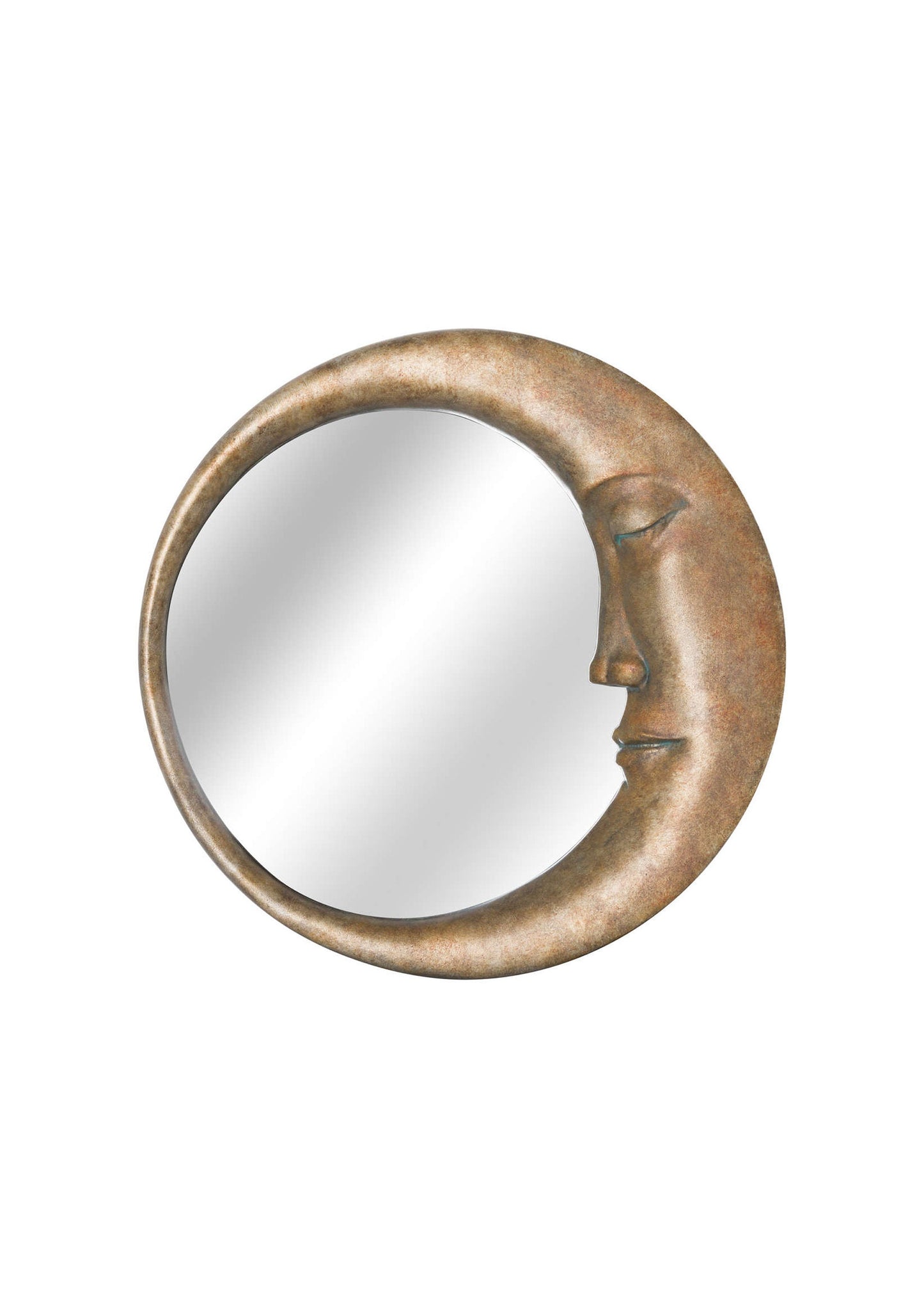 Man in the Moon Mirror in an Antique Gold Finish