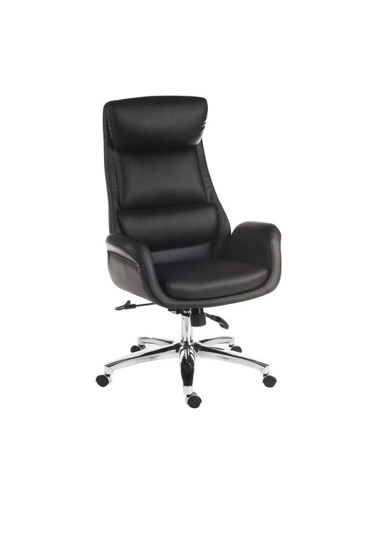 Luxury reclining executive chair in faux leather- highly padded