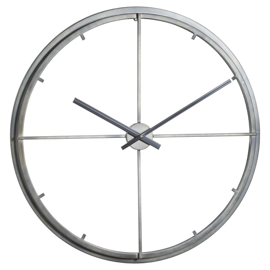 Large Round Skeleton Contemporary Clock 90cm dia