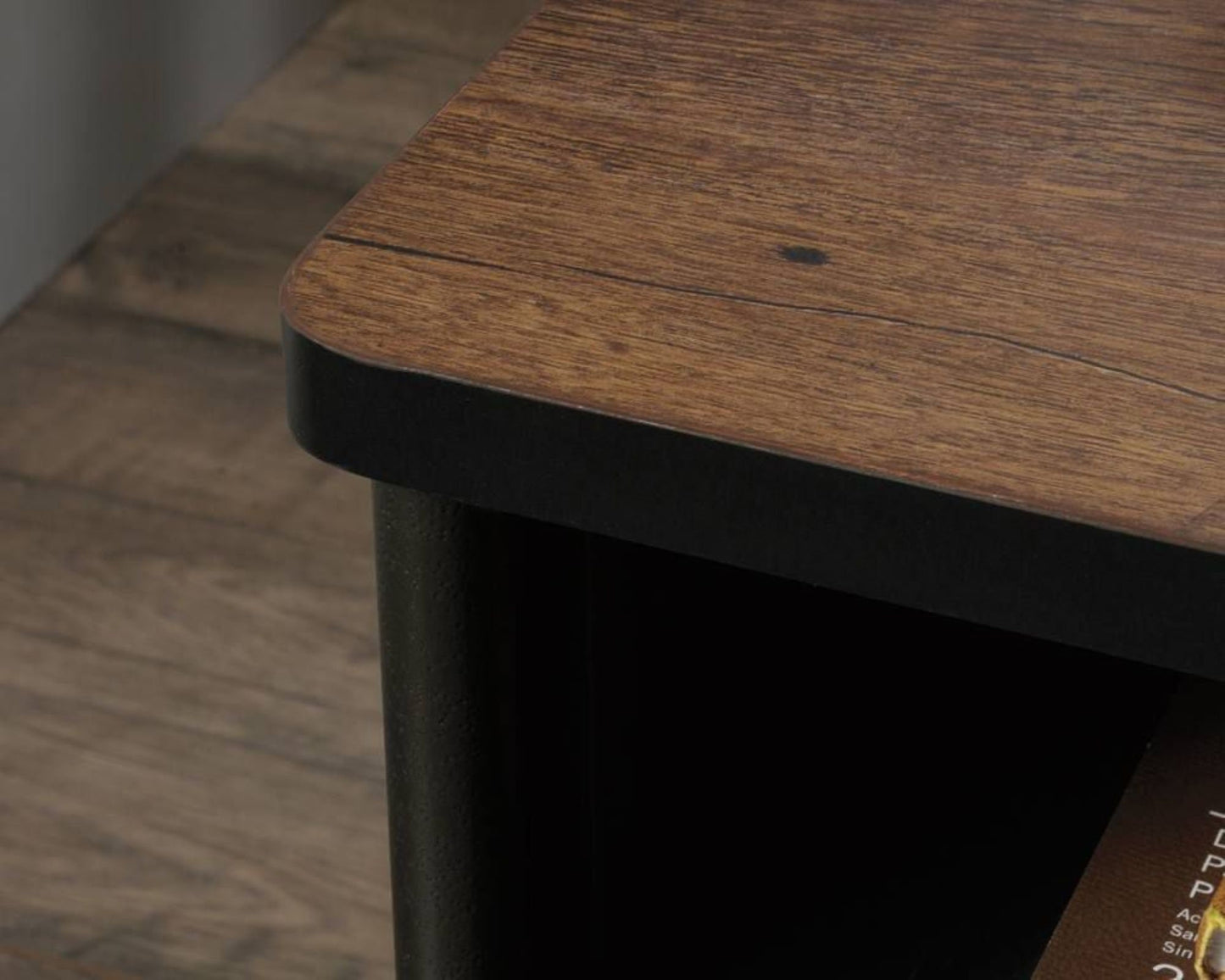 Industrial Style Loft apartment style desk in a black finish with Oak accent