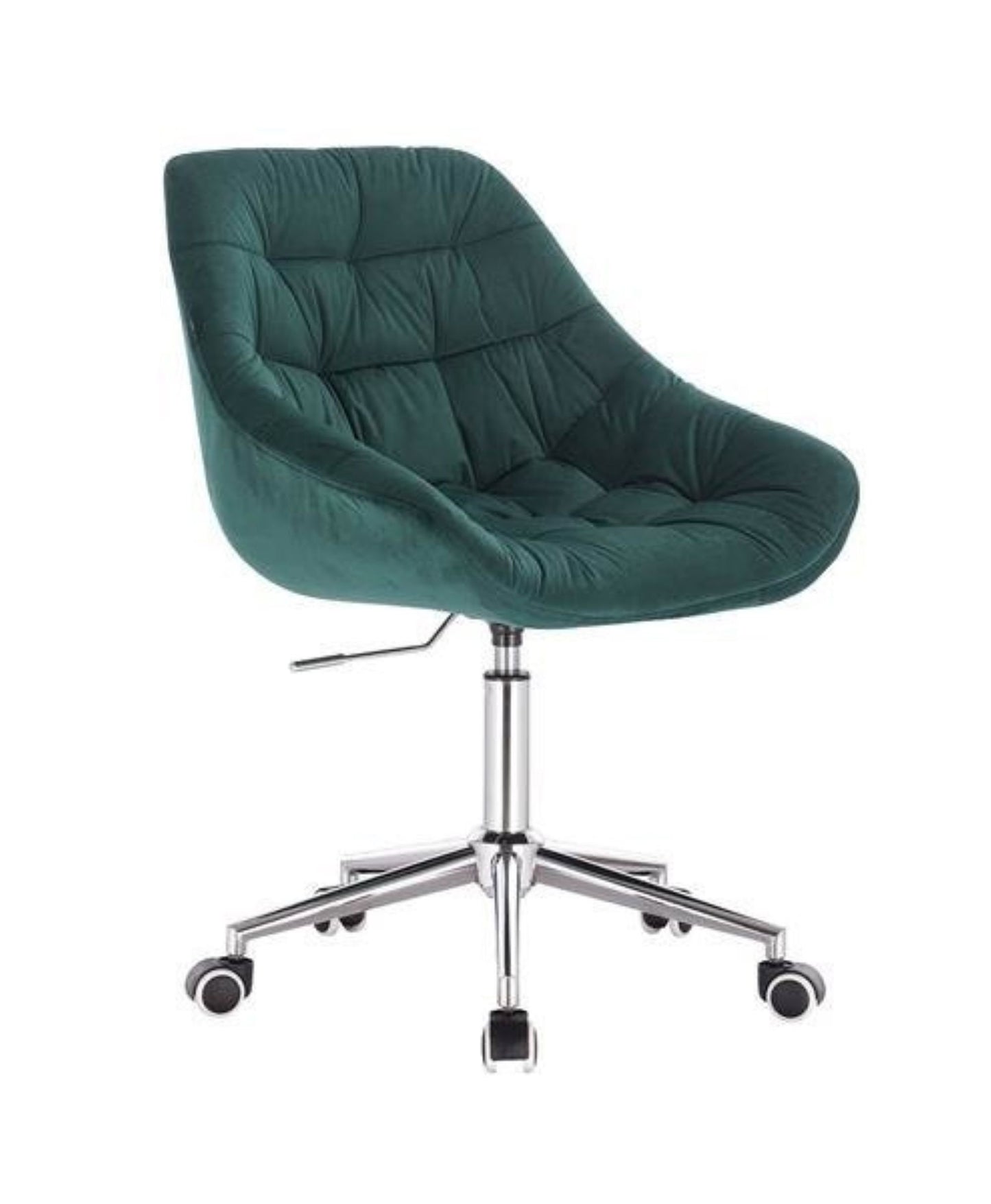 Designer velvet adjustable office/desk chair with gold swivel base in  Green/ Lilac / Pink