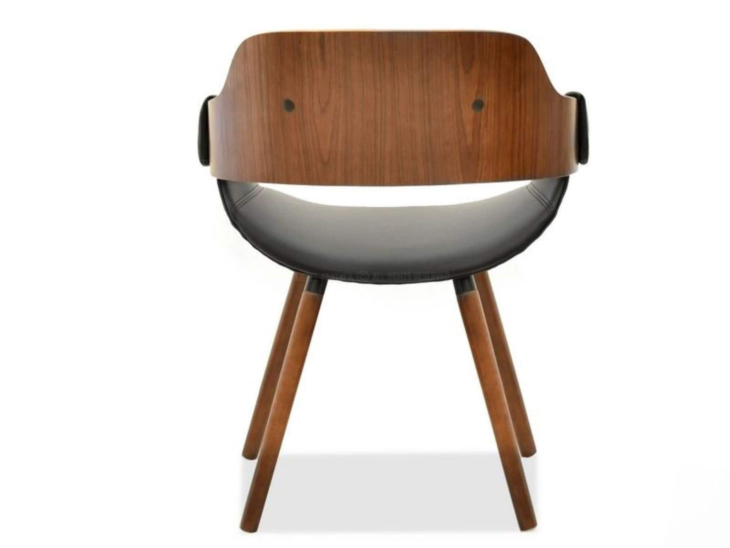 NEW Designer RETRO SCANDI Style dining/ office / desk chair grey or black and walnut wood veneer