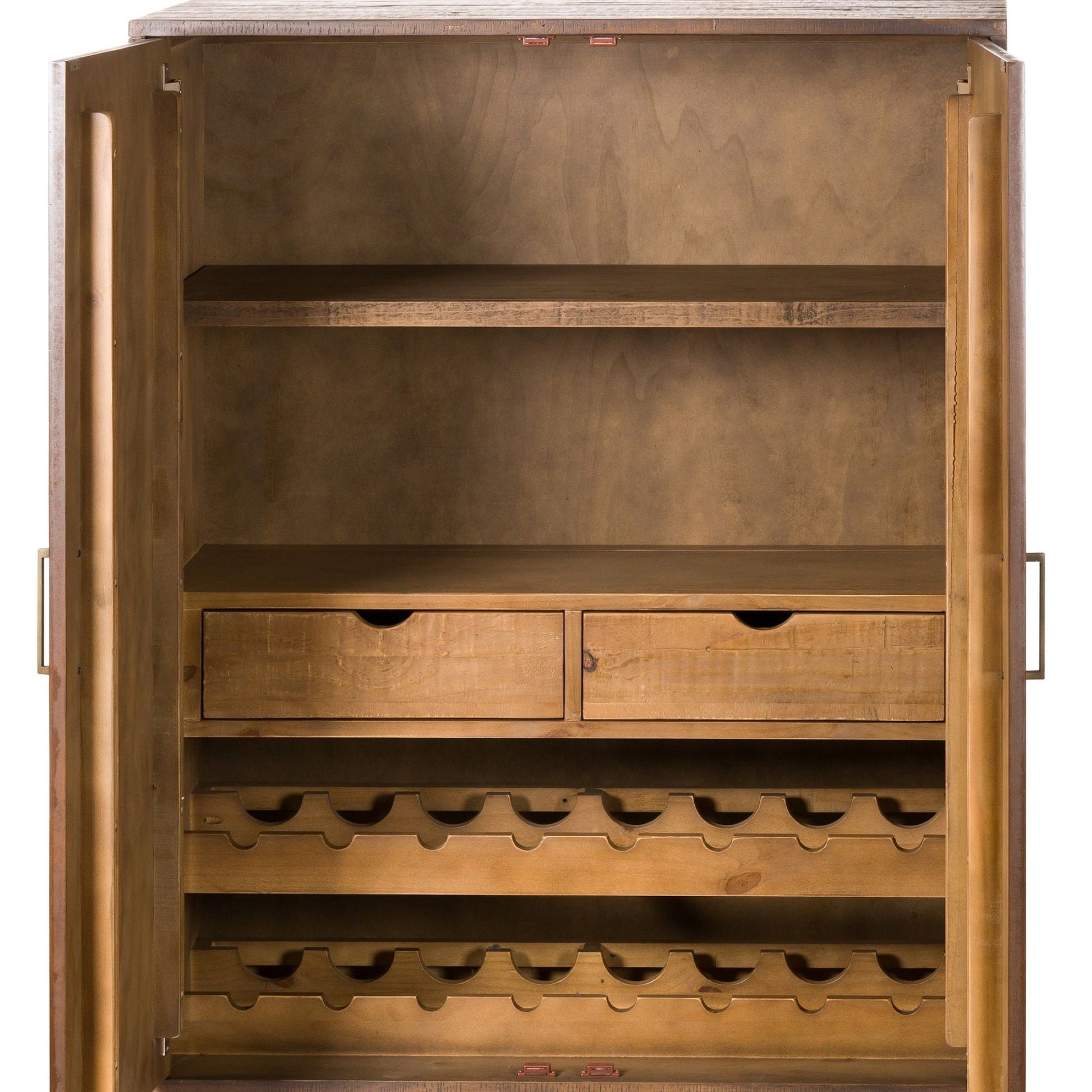Wooden Drinks Cabinet With Gold Legs