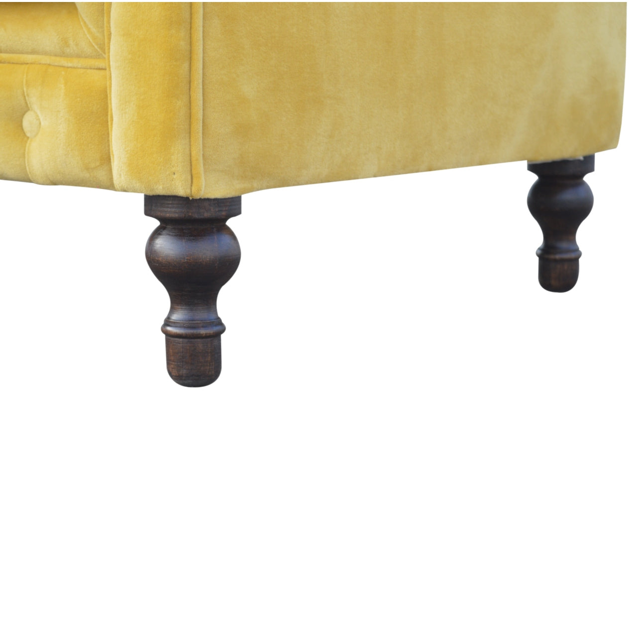 Mustard Yellow Velvet Chesterfield Sofa