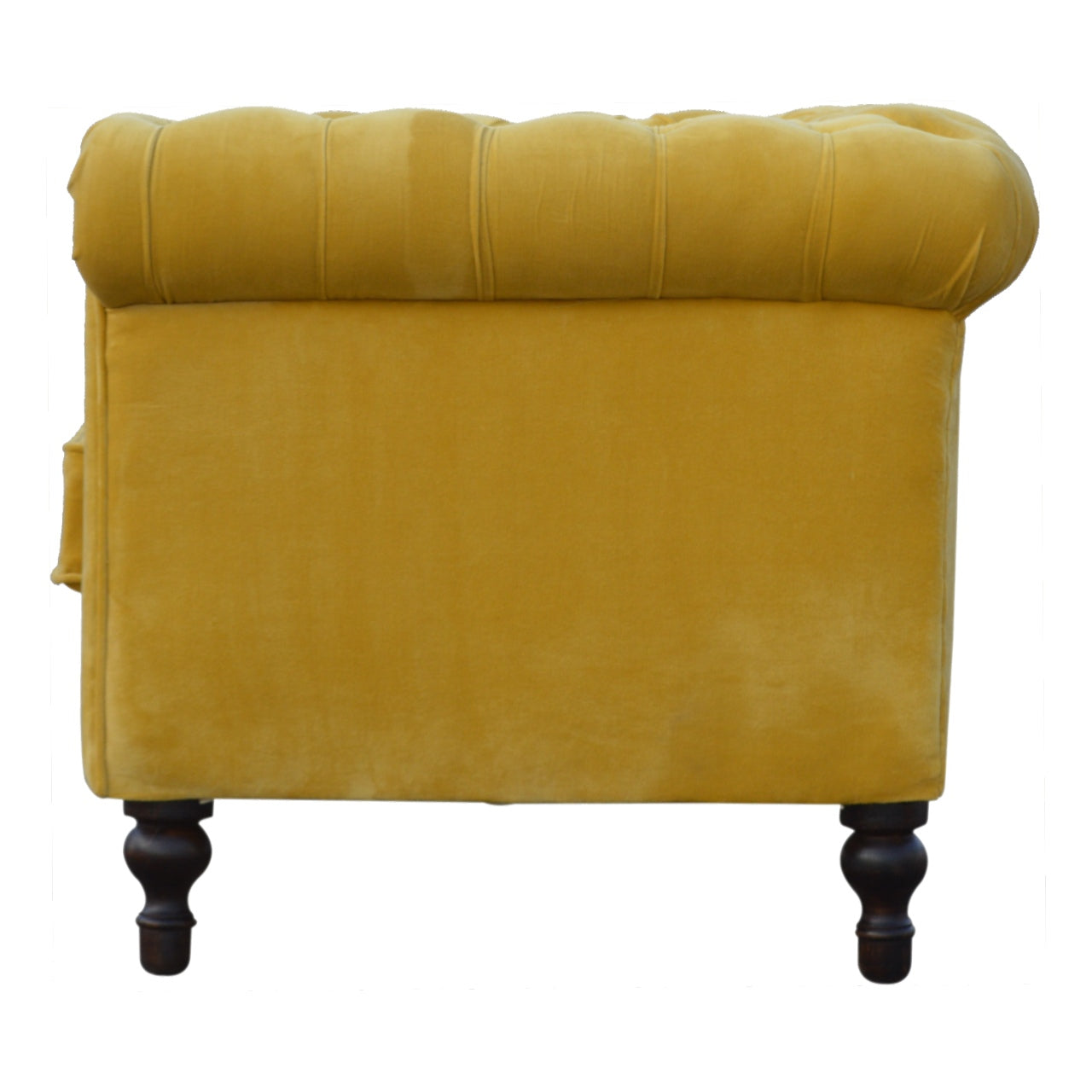 Mustard Yellow Velvet Chesterfield Sofa