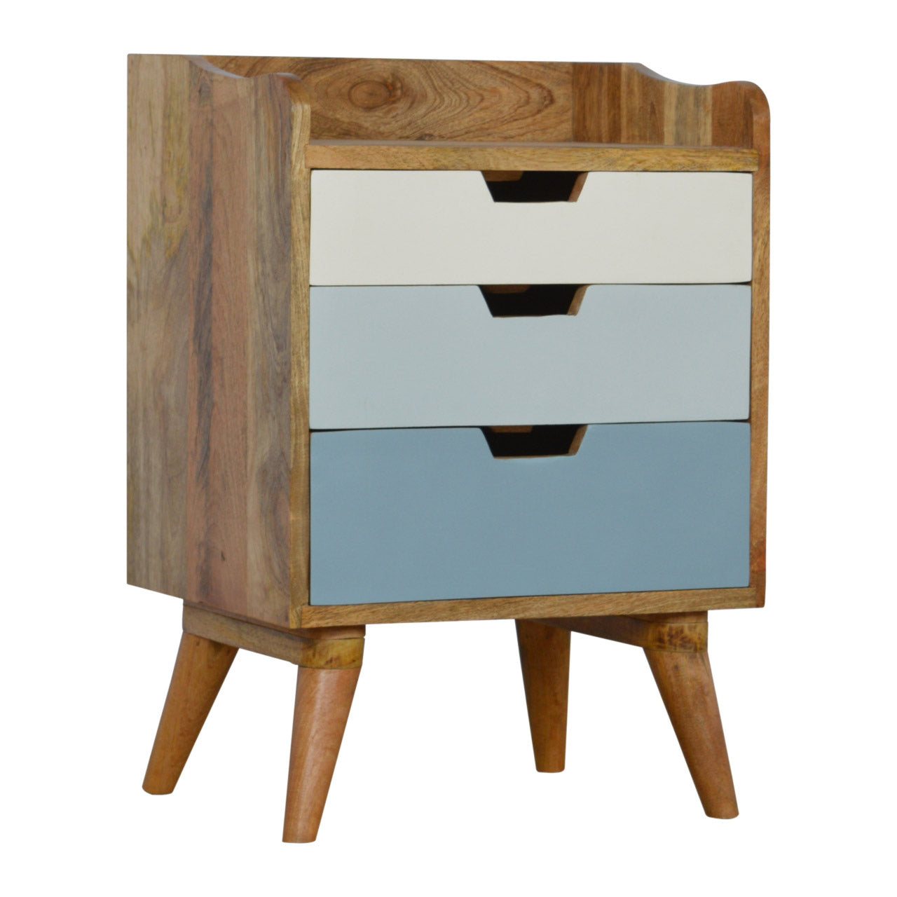 Blue and White Gradient Bedside Table